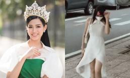 Phát sốt với đoạn clip bắt cận cảnh Đỗ Thị Hà khi qua đường: Đeo khẩu trang nhưng thần thái vẫn đỉnh, đặc biệt là đôi chân dài 1m1 cực nuột