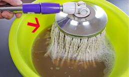 Cây lau nhà có màu đen và bẩn? Hướng dẫn bạn một mẹo nhỏ, ngâm trong nước để dễ dàng loại bỏ bụi bẩn và sáng sạch như mới