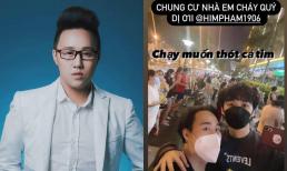 Trung Quân Idol hốt hoảng thoát chạy khi chung cư cháy ở TP.HCM