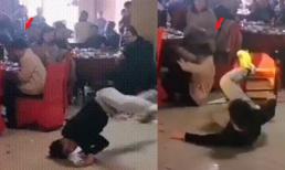 Trong đám cưới, nam thanh niên biểu diễn điệu nhảy đường phố cực ngầu, không ngờ lại xảy ra sự cố khiến anh chàng trở thành 'trò hề' của đông đảo dân mạng