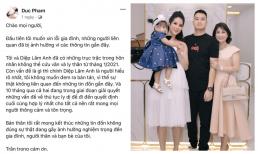 Chồng Diệp Lâm Anh có phản ứng đầu tiên trên mạng xã hội sau khi mẹ ruột lên tiếng về chuyện ly hôn của mình