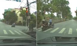 Vượt đèn đỏ ở ngã ba, 'quái xế' gây hoạ cho người đàn ông không đội mũ bảo hiểm