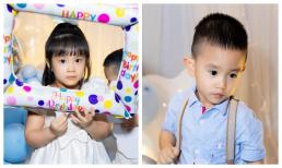 Giữa bão ly hôn, Diệp Lâm Anh khoe bộ ảnh sinh nhật các con trông giống bố y như đúc