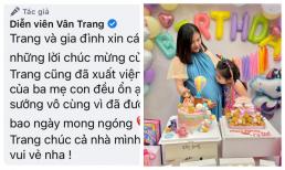 Vân Trang và cặp song sinh được xuất viện về nhà sau một tuần nằm viện, phản ứng của ái nữ đầu lòng gây chú ý