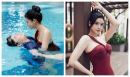 Đi bơi cùng con trai 9 tuổi, Trương Quỳnh Anh khoe vóc dáng nóng bỏng dù bước qua tuổi 30