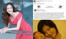 Facebook cố Hoa hậu Thu Thủy gây xúc động khi chia sẻ lại hình ảnh đầy kỷ niệm bên con thơ, bức tâm thư nghe sao quá đau lòng 