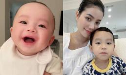 Con trai út nhà Hoa hậu Phạm Hương cười tươi 'hết cỡ' và biểu cảm cực đáng yêu