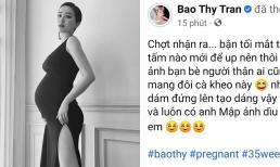Bảo Thy tung ảnh khoe nhan sắc cực xịn khi mang thai ở tuần thứ 35, phải vội đính chính vì bị nhắc nhở chuyện mang giày cao gót