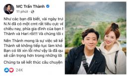 Trấn Thành nhận được lời xin lỗi từ gia đình của người 'trù' Hari Won chết, khuyên fan dừng làm khó đối phương