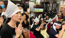 Diễn viên Trịnh Kim Chi cùng gia đình làm lễ cúng 49 ngày cho mẹ