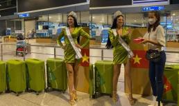 Kim Duyên có mặt tại sân bay lên đường dự thi Miss Universe 2021, Hoa hậu H'Hen Niê tặng món đồ đặc biệt cho 'đàn em'