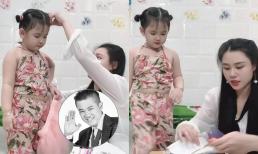 Sau gần 1 năm Vân Quang Long qua đời, con gái cố ca sĩ cao lớn phổng phao và đáng yêu khi nhận được quà