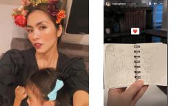 Công chúa 4 tuổi nhà Hà Tăng đã thể hiện niềm yêu thích hội họa, nhưng bức vẽ lại khiến người hâm mộ phì cười