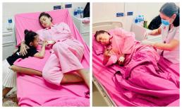 Hải Băng chia sẻ loạt ảnh trong bệnh viện sau khi mổ áp xe, khoảnh khắc con gái cưng hỏi thăm mẹ gây xúc động