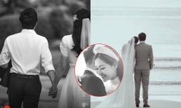 Tròn một năm về chung nhà, Á hậu Tường San hiếm hoi khoe ảnh cưới bên ông xã đại gia