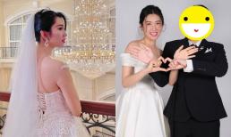 Thúy Ngân bất ngờ diện váy cưới tạo dáng tình tứ bên trai lạ, dân mạng 'bật ngửa' vì hóa ra là nhân vật này
