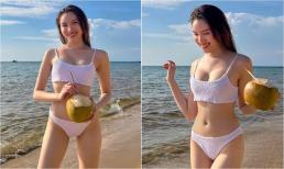 MC thuộc 3000 chữ, 75 tên riêng mặc bikini phô diễn đường cong siêu nóng bỏng trước biển