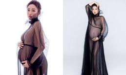 Bà xã Chi Bảo diện váy 'mỏng tang tàng tàng' khoe bụng bầu hơn 8 tháng trước ngày 'vượt cạn'