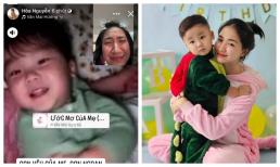 Hòa Minzy đăng ảnh facetime cùng quý tử nhưng khóc sưng mắt và đau lòng vì một chi tiết