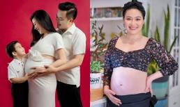 Lê Khánh khoe ảnh bầu vượt mặt, hạnh phúc bên ông xã và con trai cưng trong ngày sinh nhật