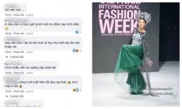 Trang Trần trở lại sàn catwalk nhưng bị sự cố 'mắc lưới', cư dân mạng đua nhau chê cười