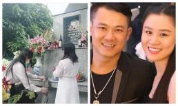 Vợ hai của Vân Quang Long đưa con gái về thăm mộ chồng ở quê nhà Đồng Tháp trong lặng lẽ