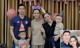 Quỳnh Anh đón sinh nhật bên gia đình, trung vệ Đỗ Duy Mạnh gửi lời nhắn đến vợ khi đang ở xa