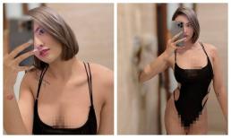 Trời Hà Nội lạnh giá nhưng Hồng Quế vẫn đốt mắt cư dân mạng với ảnh diện body suit bỏng mắt, lộ cả vùng nhạy cảm