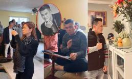 Diễn viên Nhật Cường, Phạm Thanh Thảo cùng bạn bè đến chùa làm lễ cầu siêu tròn một năm ngày mất của Vân Quang Long