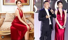 Ngọc Trinh diện váy lụa 'lả lơi' hóa quý cô thanh lịch, sánh đôi cực tình tứ cùng Vũ Khắc Tiệp trong tiệc cuối năm 