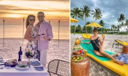 Siêu mẫu Hà Anh phô diễn đường cong gợi cảm khi cùng chồng con đi nghỉ dưỡng ở Phú Quốc 