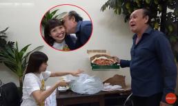 Lê Lộc vui vẻ thăm bố ruột Duy Phương, nam nghệ sĩ vui cười tít mắt khi con gái mang quà đến