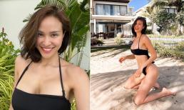 Phương Mai diện bikini khi đi du lịch cùng chồng con, vòng một nóng bỏng như muốn trào ra ngoài