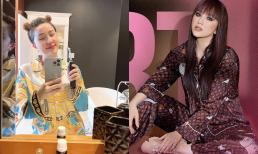 Ở nhà chăm quý tử vài tháng tuổi, Bảo Thy diện đồ bộ pijama hàng hiệu đắt tiền