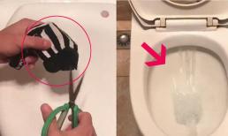 Vứt tất cũ vào bồn cầu, cả năm không phải lau chùi, bồn cầu thơm tho mỗi ngày, rất thiết thực!