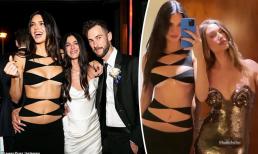 Siêu mẫu Kendall Jenner gây tranh cãi khi diện chiếc áo cắt xẻ 'hiểm hóc' chiếm hết spotlight tại đám cưới cô bạn thân
