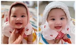 Vy Oanh khoe cận cảnh gương mặt cưng ngất ngây của con gái mừng ngày tròn 6 tháng tuổi