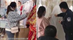 Bực tức trước thái độ phục vụ, người phụ nữ mang thai cầm kéo cắt rách 32 chiếc váy cưới tại cửa hàng và cái kết