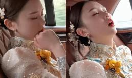 Chú rể chụp lại cảnh cô dâu ngủ gật trong ngày kết hôn, cảnh tượng đáng yêu 'gây sốt' cộng đồng mạng: Cô ấy ngủ trông đẹp vậy mà!