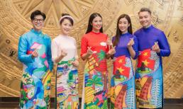 Dàn MC nổi tiếng của VTV mặc áo dài ngập sắc xuân ghi hình chương trình Tết