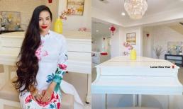 Phạm Hương diện áo dài đón Tết ở Mỹ, khoe biệt thự triệu đô trang trí 'sương sương' khiến dân mạng mê mệt