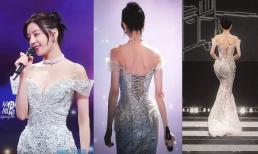 Địch Lệ Nhiệt Ba 'gây bão' khi diện đầm dạ hội từ thương hiệu Việt Nam trong lễ hội cuối năm, visual ngất ngây bừng sáng cả sân khấu