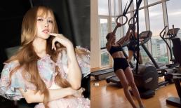 Mới mùng 6 Tết, Thiều Bảo Trâm đã chăm chỉ đến phòng tập lấy lại dáng, nhìn 3 vòng đâu ra đó