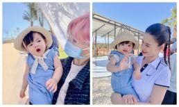 Con gái Đông Nhi được phụ huynh đưa đi du lịch đầu năm, biểu cảm buồn ngủ của nhóc tì khiến fan bật cười