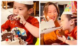 Thanh Thúy mừng sinh nhật con trai thứ hai siêu, nhóc tì đốn tim vì loạt biểu cảm 'ăn cả thế giới'