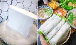 Phở cuốn làm tại nhà vừa ngon lại mềm, trong cách pha bột cần lưu ý gì đây là bí quyết 
