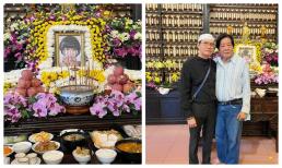 Lễ cúng 49 ngày của cố NSƯT Thanh Kim Huệ: Không gian ấm cúng trang trọng, chồng đội tang đầy thương nhớ