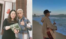 Em trai Sơn Tùng M-TP đứng ôm đàn trước biển như lãng tử, mẹ 'Chủ tịch' bình luận gì?