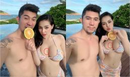 Ngân 98 lại trưng trổ vòng một ngồn ngộn, lộ 'dấu vết yêu' trên gò bồng đảo trong ngày lễ tình nhân