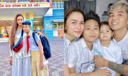 Hành động ấm áp của vợ Khánh Đơn dành cho con riêng của chồng khiến dân tình xuýt xoa